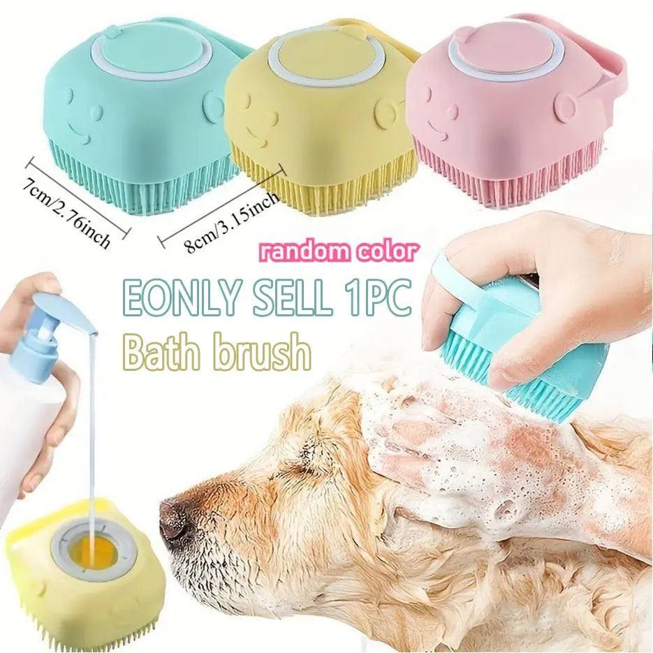 Pet Hair Removal Comb - 1 Count Grooming Brush and Deshedding Tool with One-Click Cleaning for Dogs and Cats