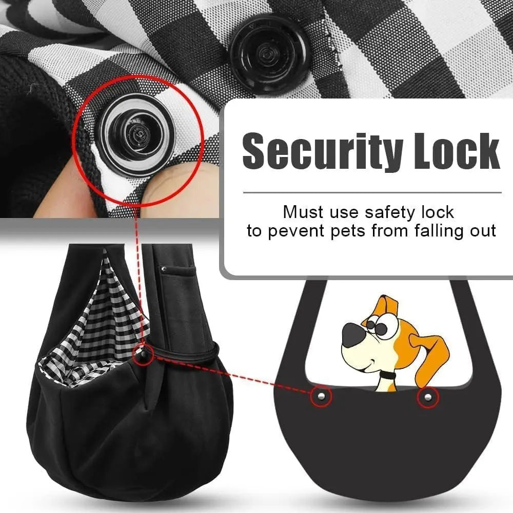 Premium Pet Dog Sling Carrier for Small Pets (3-10 lbs) - Versatile Reversible Design, Hands-Free Travel Bag, and Comfortable Satchel for Puppies