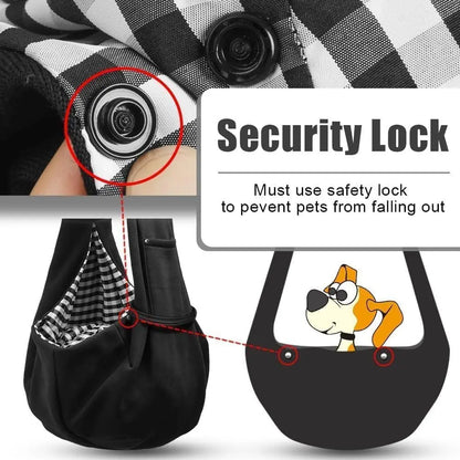 Premium Pet Dog Sling Carrier for Small Pets (3-10 lbs) - Versatile Reversible Design, Hands-Free Travel Bag, and Comfortable Satchel for Puppies