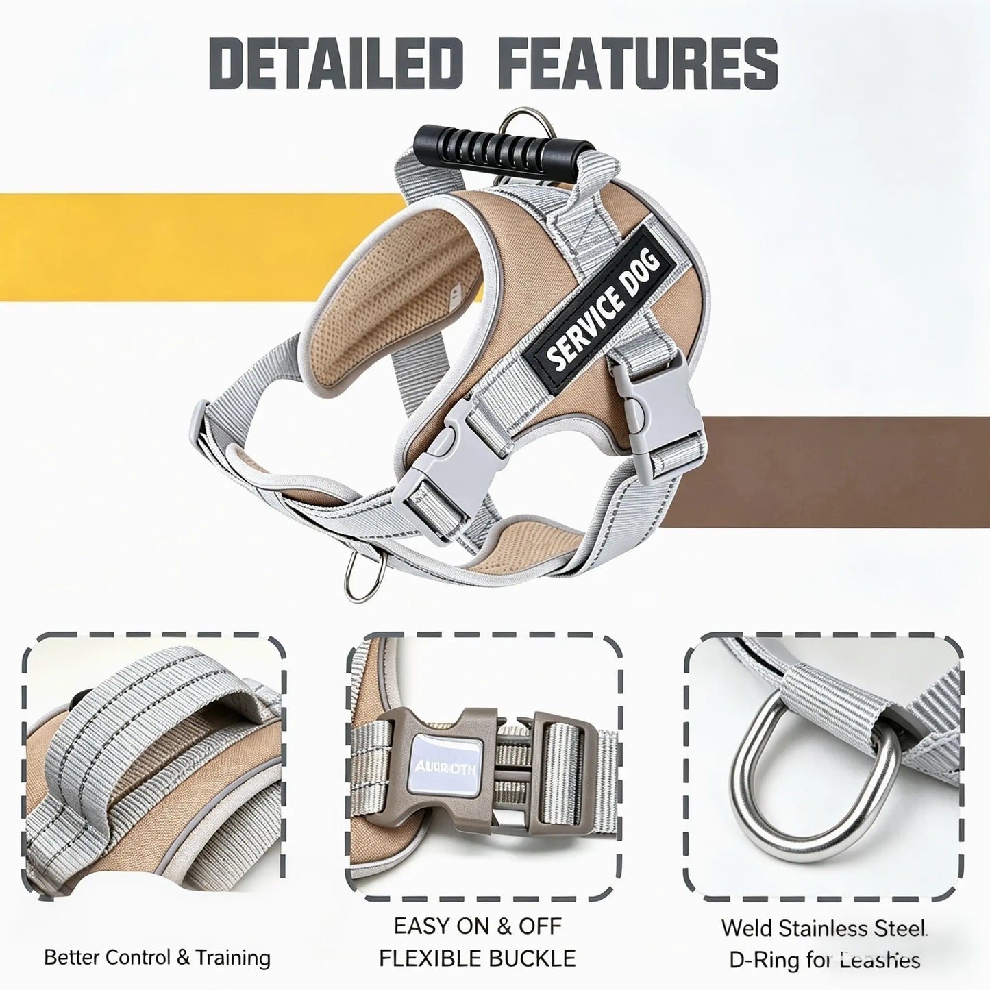 2026 Premium Pet Dog Harness – Safety-Enhanced Design with Chest Strap, Glow-In-The-Dark Features, Adjustable for Effortless Use, Perfect for Outdoor Adventures, Daily Commutes, and Training, Suitable for Dogs of All Sizes