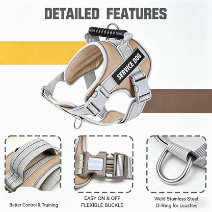 2026 Premium Pet Dog Harness – Safety-Enhanced Design with Chest Strap, Glow-In-The-Dark Features, Adjustable for Effortless Use, Perfect for Outdoor Adventures, Daily Commutes, and Training, Suitable for Dogs of All Sizes