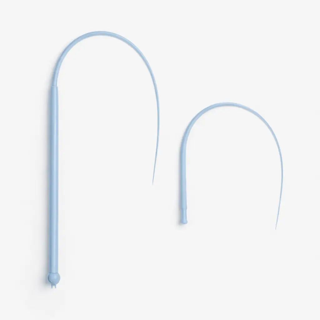 Mice Tail Cat Wand Toy, 30 Inches Long Cat Teaser Stick with Innovative Silicone Rat Tail Easy to Install and Clean Soft Easy Swing Tail Interactive Cat Toys for Indoor Cats (Blue)