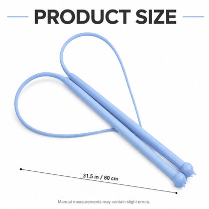Mice Tail Cat Wand Toy, 30 Inches Long Cat Teaser Stick with Innovative Silicone Rat Tail Easy to Install and Clean Soft Easy Swing Tail Interactive Cat Toys for Indoor Cats (Blue)