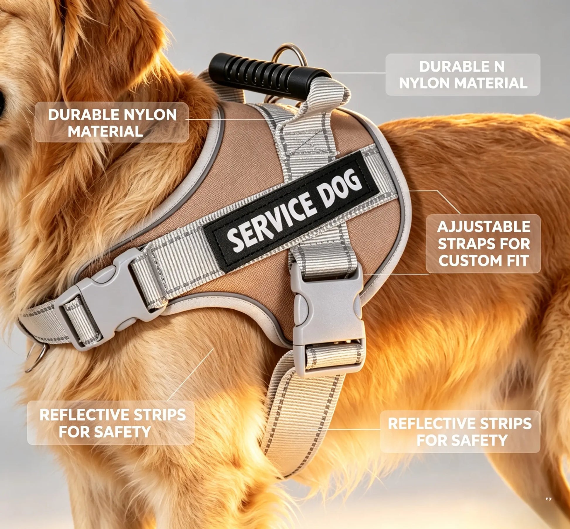 2026 Premium Pet Dog Harness – Safety-Enhanced Design with Chest Strap, Glow-In-The-Dark Features, Adjustable for Effortless Use, Perfect for Outdoor Adventures, Daily Commutes, and Training, Suitable for Dogs of All Sizes