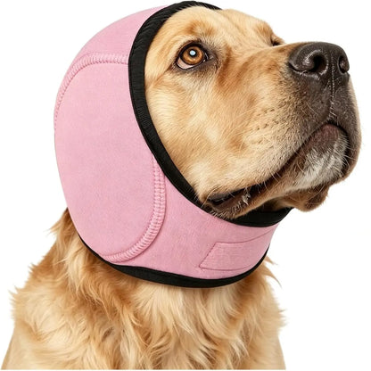 Noise Cancelling Ear Wrap, Dog No Shake Ear Muffs Noise Protection Firework Thunder Vacuum, Comfortable Quiet Dogs Calming Hoodie, Adjustable for Grooming Bathing & Swimming,The Best Gift for Your Dog
