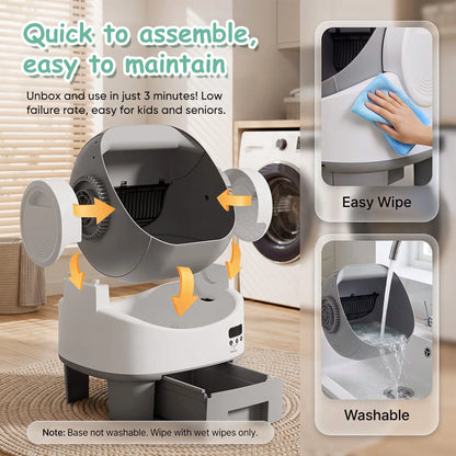 Warcat Next-Gen Automatic Open-Top Cat Litter Box Simplified Self-Cleaning Litter Box with Reliable Safety Sensors App-Free Design for Easy Use #Tiktokshopdealsforyoudays #Dealsforyoudays