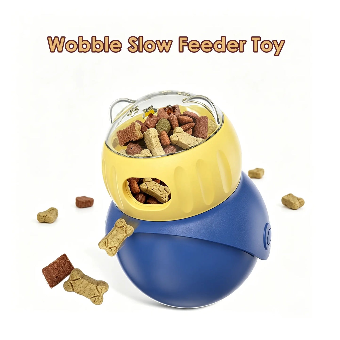 Interactive Puzzle Food Dispensing Ball for Cats and Small Dogs - Slow Feeder Toy for Enrichment and Boredom Relief